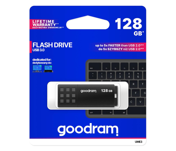 Pendrive GOODRAM UME3 128GB USB 3.2 Czarny - 606359 - zdjęcie